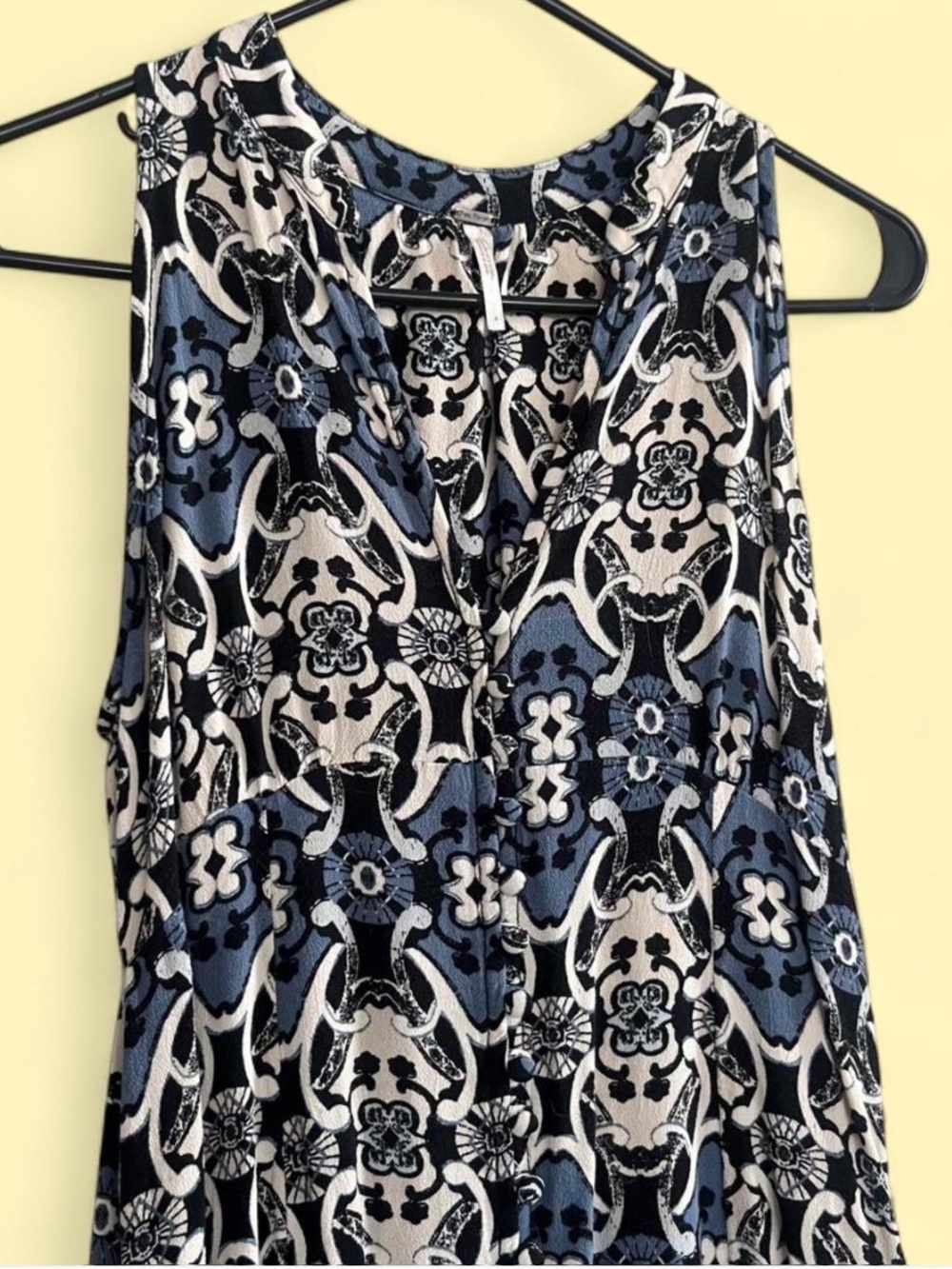 Free People Mini Dress in Blue Boho Print